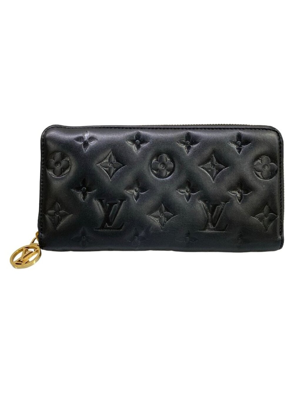Louis Vuitton Wallet Cousin Zippy Noir Leather